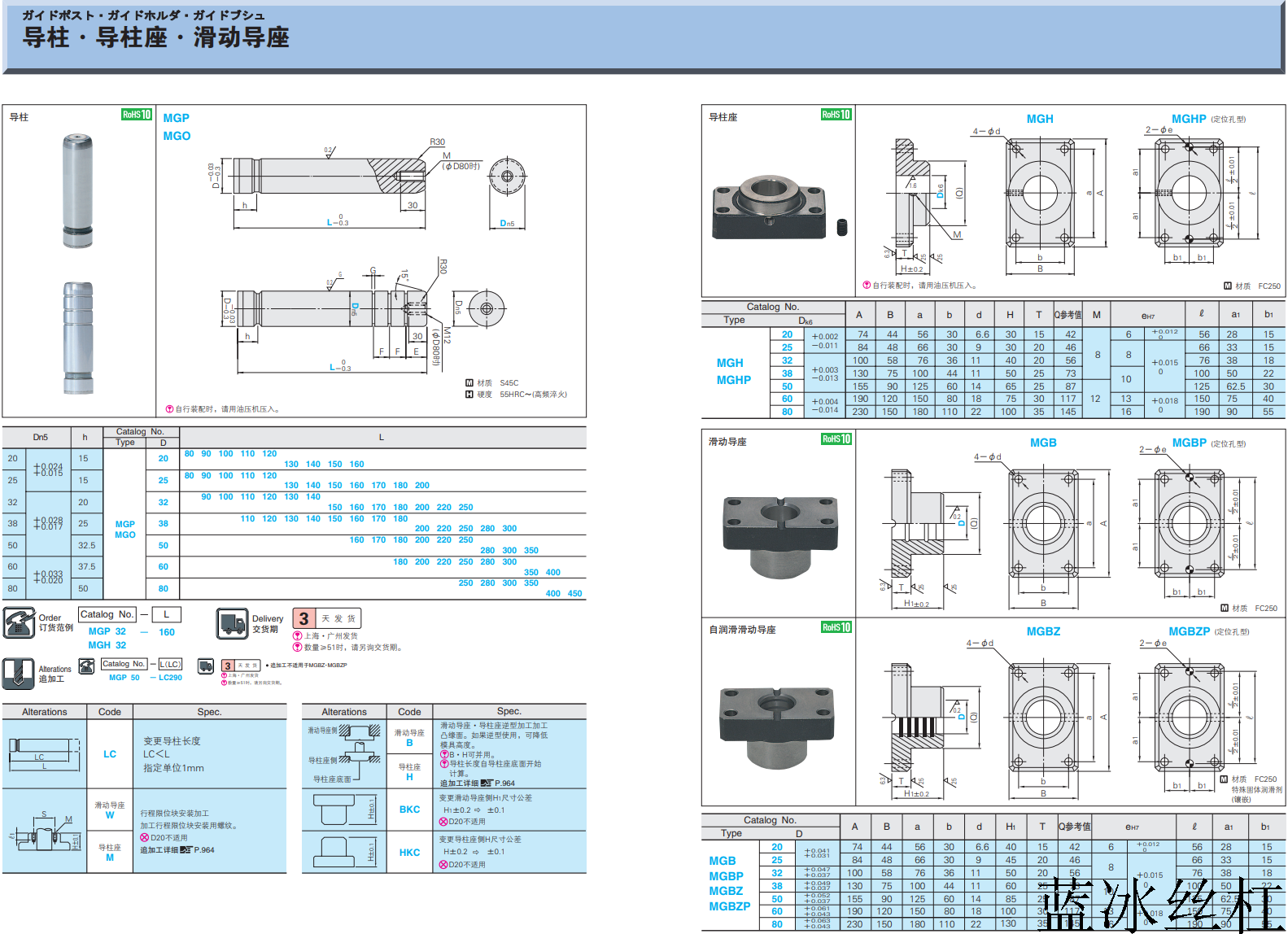 MGP20MGO25MGH32MGHP38MGB50MGBP60MGBZP80MGBZP导柱座N滑块导座E - 山东厂家专业加工定做滚珠丝杠 ...